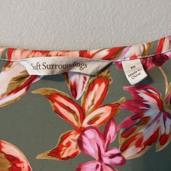 Soft Surroundings Floral Swim Dress Coverup Tropical Size Medium - Picture 13 of 13